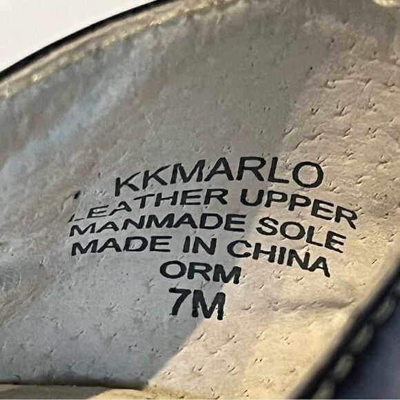 Anne Klein AK Black Slip On Sandal Loafers Round Toe Size 7M Flats - Picture 9 of 9